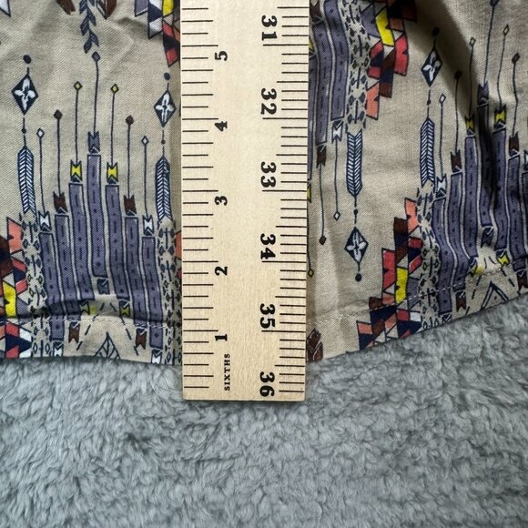 Billabong Aztec Triangle Geo Mini Dress Women's Cross Back Size L - Picture 7 of 9